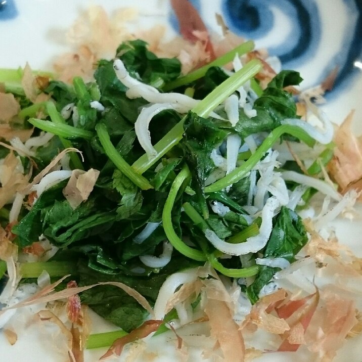 三つ葉としらすのお浸し風